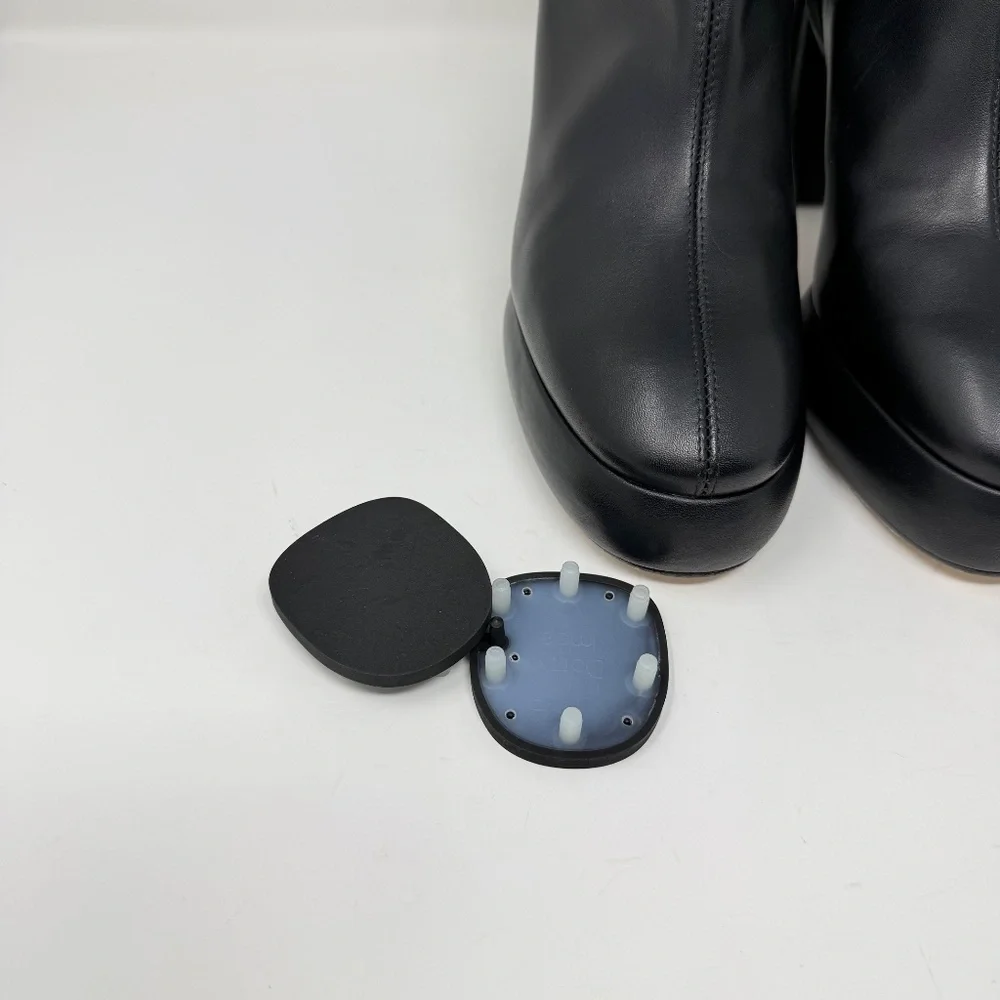 New Aeyde Emmy Boot In Black Leather Sz 38